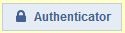 'Authenticator' button