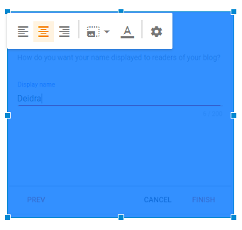 Image editing properties in blogger