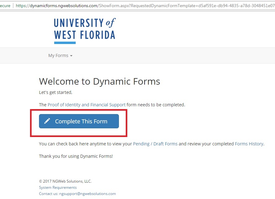 complete this form button