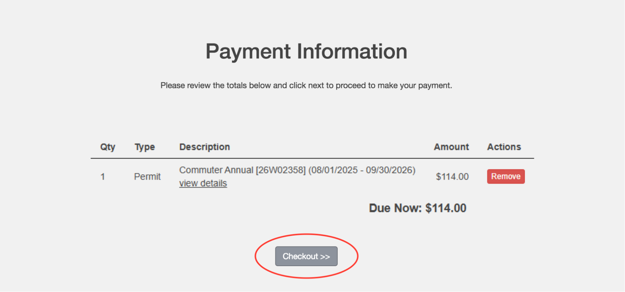 Review Order and "Checkout Button"