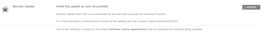 Update button