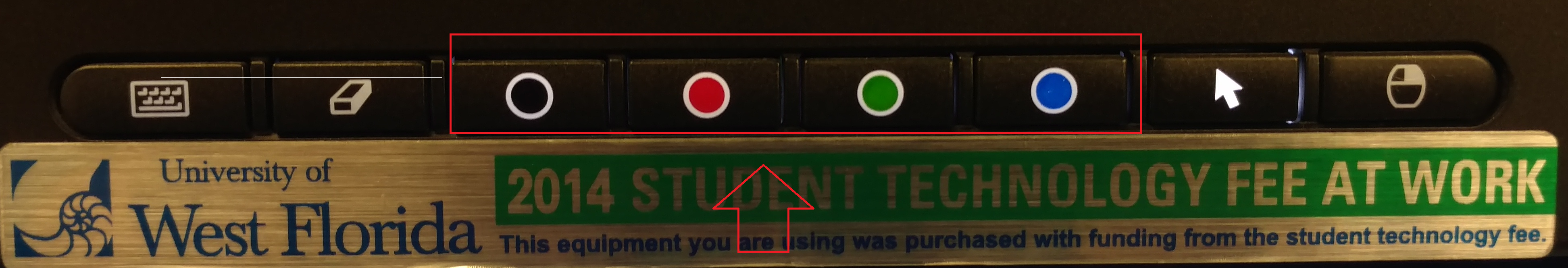 physical buttons at SMART podium