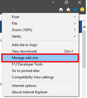 Manage add-ons options