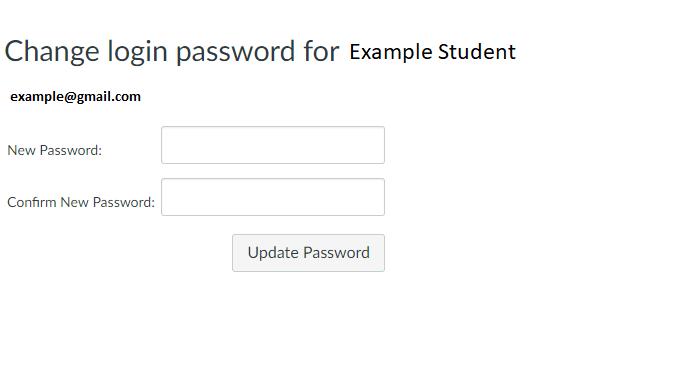 screen for choosing password