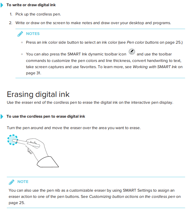 instructions - writing digital ink - pg 2