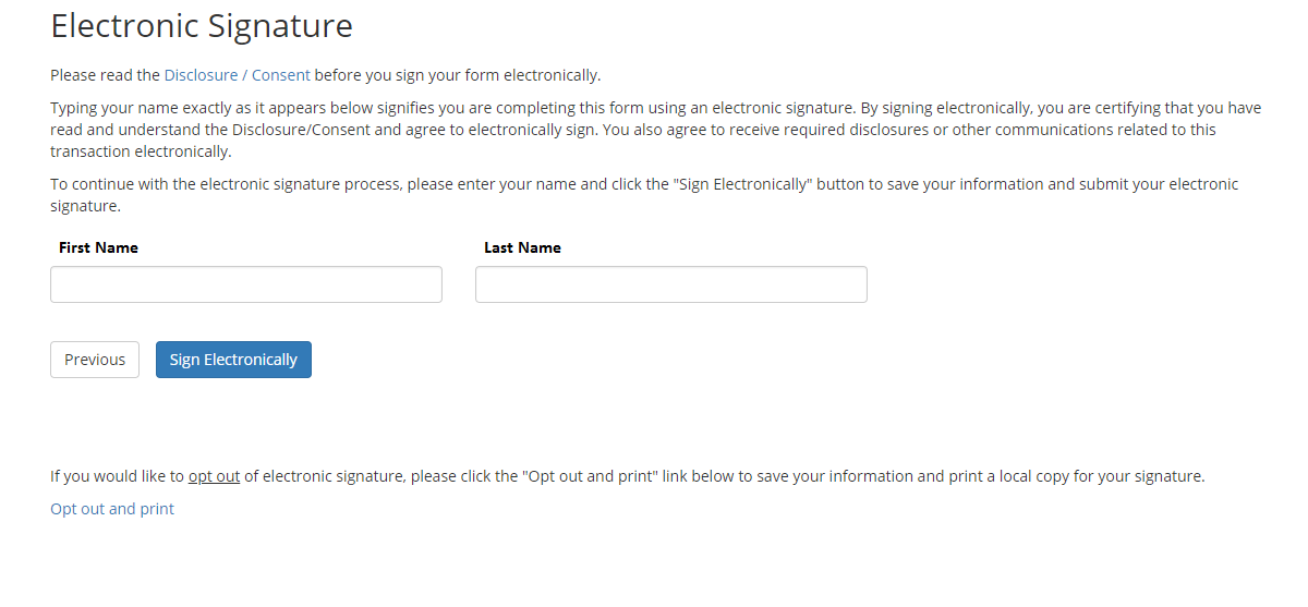 dynamic form signature page