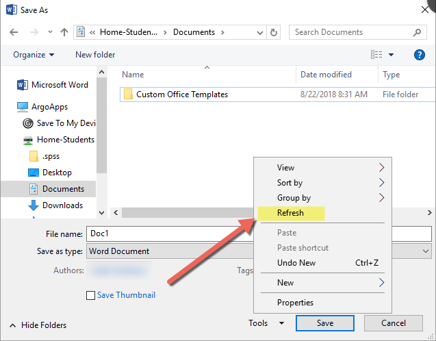 UWF Public Knowledge Base > ArgoApps Help: 'New Folder' bug > Screen Shot 2018-08-22 at 8.55.48 AM.png