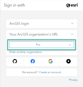 Image showing to select PNS to access the UWF organization