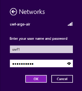 fields for username and password