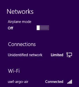 network icon showing successful connection