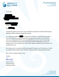 LAC Award Letter