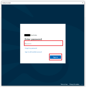 Sign in with ArgoNet password