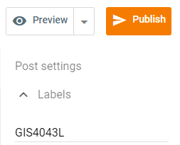 Adding a label to a blog post